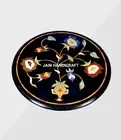 15" black marble coffee center table top inlay malachite children room table