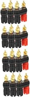 ARTIBETTER 4sets Replacement Speaker Terminal Connector Binding Post for Speakers Metal Material Easy Install Accessories 3pcs*4