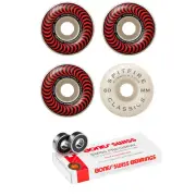 Spitfire Skateboard Wheels F4 Classics 99A Red/Bronze 60mm Bones Swiss Bearings