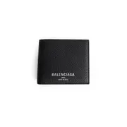 [BALENCIAGA] Credit Square Folded Coin Wallet i Black