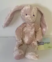 Vintage Russ Berrie Wishlings POWDER 1997 Velvet Bunny Plush Beanbag With Tags