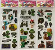 Minecraft Stickers Vinyl Loot Bag Birthday Party sticker 10 sheets