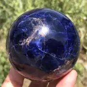 490g Natural Sodalite Ball Quartz Crystal Sphere Reiki Crystal Decor Gift