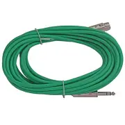 25 ft foot feet GREEN 1/4 TRS to 3pin XLR Female Patch Cable mic microphone cord