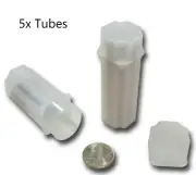 5x Lot Guardhouse Square Coin Tubes Holder Quarter 25c 24mm - Holds 40 each