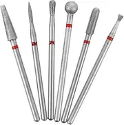 6pcs Set Nail Polish Head Set Nail Polishing Head Fine Polish Head Manicure Grinding Head Nail Drills Tool Accessories Nail Drill Bits Nail Bit Nail Drill Accessories Silver Metal