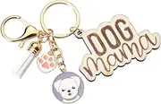 [yaozeio] Dog Mama Keychains for Girls Women Dog Pet Lover Gifts for Best Friend Bff Sisters Mom Birthday Gifts for Dog Pet Owners Mom Daughter Loss of Dog Sympathy Gifts for Dog Mom Mothers Day Gift Ideas