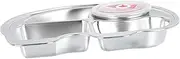 iplusmile Stainless Steel Kids Dinner Plate Cartoon Meal Plate Lunch Compartment for Toddlers
