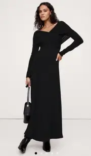 Banana Republic Luxe Off Shoulder Black Maxi Dress Size S NWT RT $250