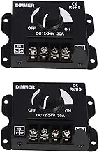 Clearhill LED Light Dimm er Switch,DC 12-24V Stepless Dimming Knob Adjustment, Aluminum Alloy Housing,Included Cover,PWM Controller for Single Color LED Strips,50000H Service Life (2)