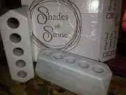 x2 Shades of Stone Essential Oil Roller Bottle Holder Display 10ml Gray Marble
