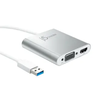 j5create USB 3.0 to VGA/HDMI雙輸出外接顯卡-JUA360