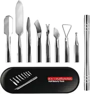 PrettyDiva Cuticle Pusher and Cutter Set - 8 in 1 Replaceable Dead Skin Nail Cleaner Tools, Stainless Steel Remover Gel Nail Polish Kit, Cutter Trimmer Manicure and Pedicure Tools for Fingernail and Toenails