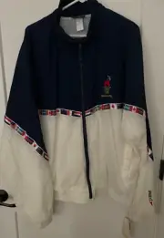 NEW Vintage Atlanta 1996 Olympic Games Windbreaker Jacket Featuring World Flags