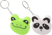 HOMSFOU 2pcs Tape Measure Keychain Retractable Ruler Accessory Cute Cartoon Panda Durable Material for Everyday Measurements and Fun Decoration