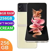 Samsung Galaxy Z Flip 3 5G (256GB, Cream) Australian Stock - Grade (Excellent)