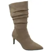 Alfani Women Pointed Toe Stiletto Slouch Boots Lissa Size US 10M Olive Green