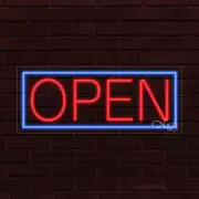 BRAND NEW "OPEN" w/BORDER 30x12X1 INCH LED FLEX INDOOR SIGN 30001