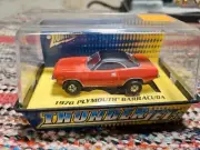 johnny lightning 1970 Plymouth BARRACUDA 'orange' Slot car nib!