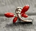 1pc Red Dragonfly 16g Internally Threaded Labret Stud Ear Cartilage Helix Ring