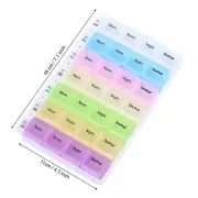 7Day Pills Box Medicine Tablet Dispenser Organizer Weekly Storage AM/PM/NIGHT-UK
