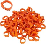 AIMALL 100pcs Adjustable Numbered Poultry Leg Rings 001–100 Snap Lock ID Bands 0.71–1.02in for Chicken Duck Goose Pigeon Lightweight Plastic Bird Tags