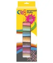 Box of 12 Giant Pavement Chalks Pavement Art Coloured Floor Games Board Artbox