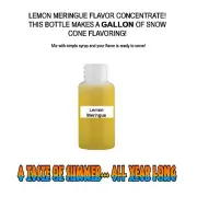 LEMON MERINGUE DROP MIX SNOW CONE/SHAVED ICE FLAVOR CONCENTRATE MAKES 1 GALLON