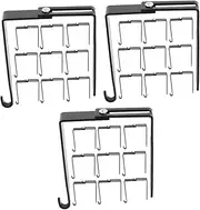 SOLUSTRE 3sets Cabinet Door Hook Partition Hangers Iron Hooks Over The Door Hanger for Coats Scarves 10pcs*3