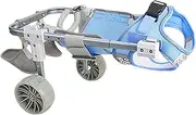 Adjustable Dog Wheelchair for Back Legs – Lightweight 4-Wheel Cart for Small & Medium Disabled Pets – Mobility Aid for Walking and Rehabilitation (Black Four Wheels,XS) (Blue Two Wheels,XS)