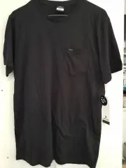 Rip Curl PLAIN POCKET TEE Mens S Crew Neck Short Sleeve T Shirt- CTETY1 Black