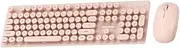 Angoily Cordless Keyboard Mouse 15° Tilted Ergonomic Mouse Low Noise for Library