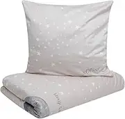 s.Oliver Children's Bed Linen Moon 135 x 200 cm - 100% Cotton, Zip, Cuddly, Soft and Washable, Mako Satin Bed Linen Stars and Moon Beige White