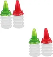 COLLBATH 2sets Cookie Decorating Kit Fondant Squeeze Bottles Multi-Function Icing Bottles for Cake Biscuits Pies 2pcs*2 Random Color
