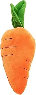 Dog Carrot Pet Squeaky Toy | Carrot Shape Dog Squeak Toys | Stuffed Plush Puppy Toys for Small Medium and Large Dogs