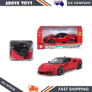 Bburago Licensed Precision Diecast Toy Ferrari R&P SF90 Stradale Hybrid Red 1:24
