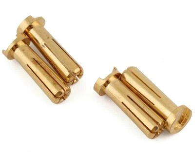 Yeah Racing Male 5mm Gold Bullet Plugs (4) [YEA-WPT-0128]