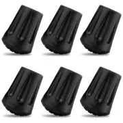 6-Pack Rubber Tips for Hiking Poles and Walking Sticks - Durable Accessories