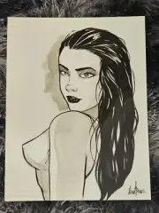 Everette Hartsoe BAD GIRL SKETCH-ORIGINAL PUBLISHED-BG-9A