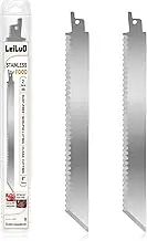 LEILUO 9-Inch Soft Material Reciprocating Saw Blades 2 Piece Sawzall Blades for Cutting Sponge Foam Insulation Material with Storage Case
