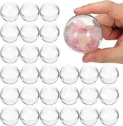 Luxshiny 50 Pcs Gumball Vending Machine Capsules: Empty Round Balls - Transparent Plastic Containers for Prizes Party Favors Toy Supplies