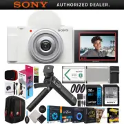 Sony ZV-1F Vlog Camera + ACCVC1 Vlogger Tripod Kit Content Creator Bundle White