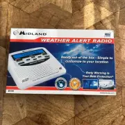 Midland Weather Radio WR-120B Alert Same NOAA Battery Back Up Clock New in Box!