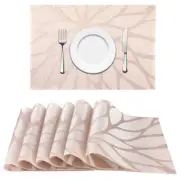 Set of 6pcs PVC Placemats Non-slip Kitchen Table Mats 18"x12" Dining Table Decor