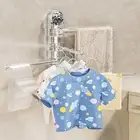 Wall-mounted Bath Towel Shelf Suction Cup Towel Hanger Towel Rack for Hotels