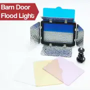 LSP 4PACK Photo Lighting Barn Door Flood Light LED w/ Gel Filter for Photography