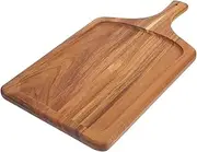 CRILSTYLEO Wooden Serving Plate Steak Pizza Board Rectangular Cheese Board Charcuterie Dessert Tray