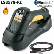 Symbol LS3578-FZ Wireless Bluetooth 1D USB Barcode Scanner w Battery+Cradle+PSU