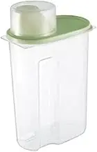 BRIGHTFUFU Plastic Sealed Grain Storage Container with Lid Large Green Cereal Box for Dry Food Oatmeal Rice Ergonomic Design Space Saving Easy Pouring