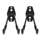 2 Pcs Black Metal Hook Tool Wall Organizer for Garage Storage Hooks